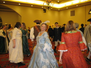 Dancers enjoy colonial and English country dancing at the 2013 George Washington Ball in Williamsburg, Virginia